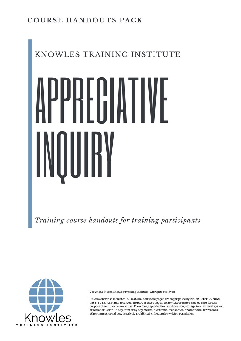 Appreciative Inquiry Training Course in Taiwan Handouts