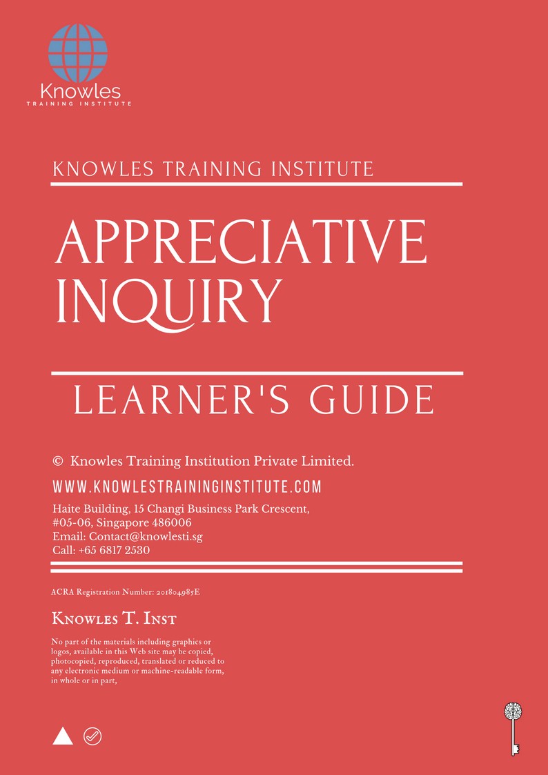 Appreciative Inquiry Training Course in Taiwan Learner’s Guide