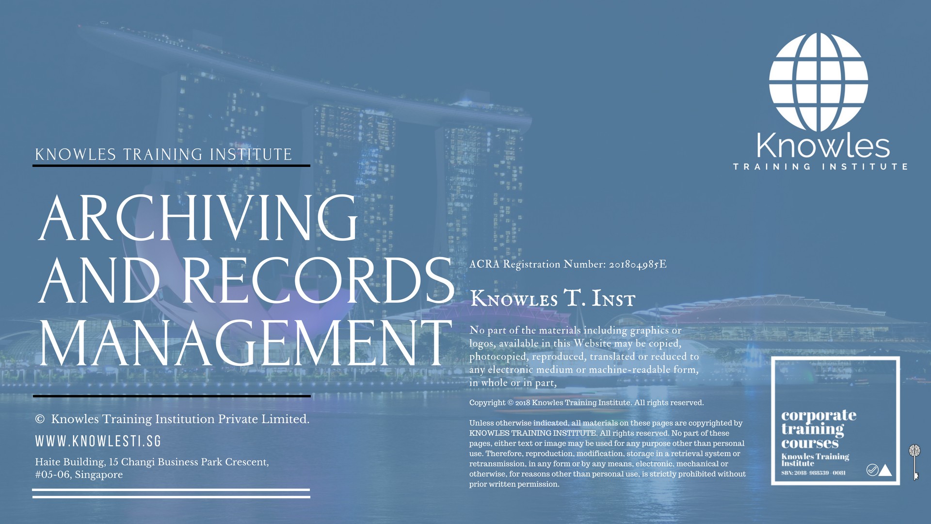 Archiving And Records Management Training Course in Taiwan