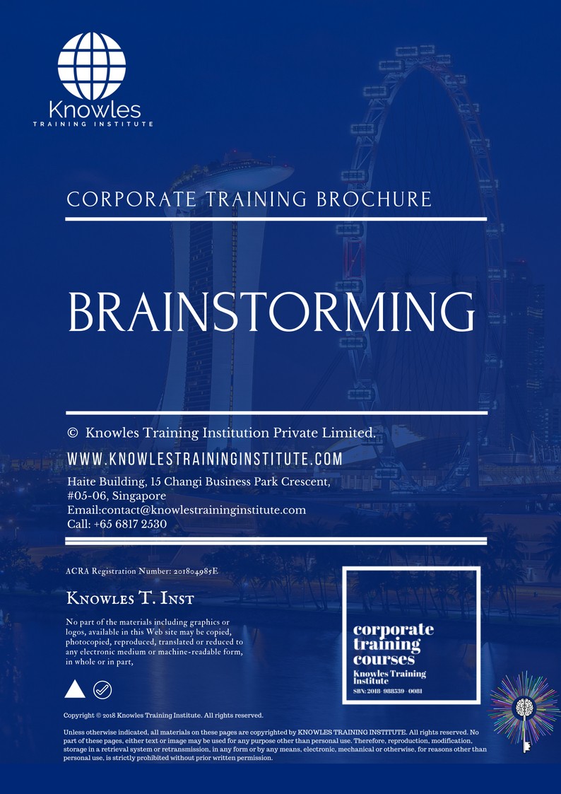 Brainstorming Training Course in Taiwan Brochure