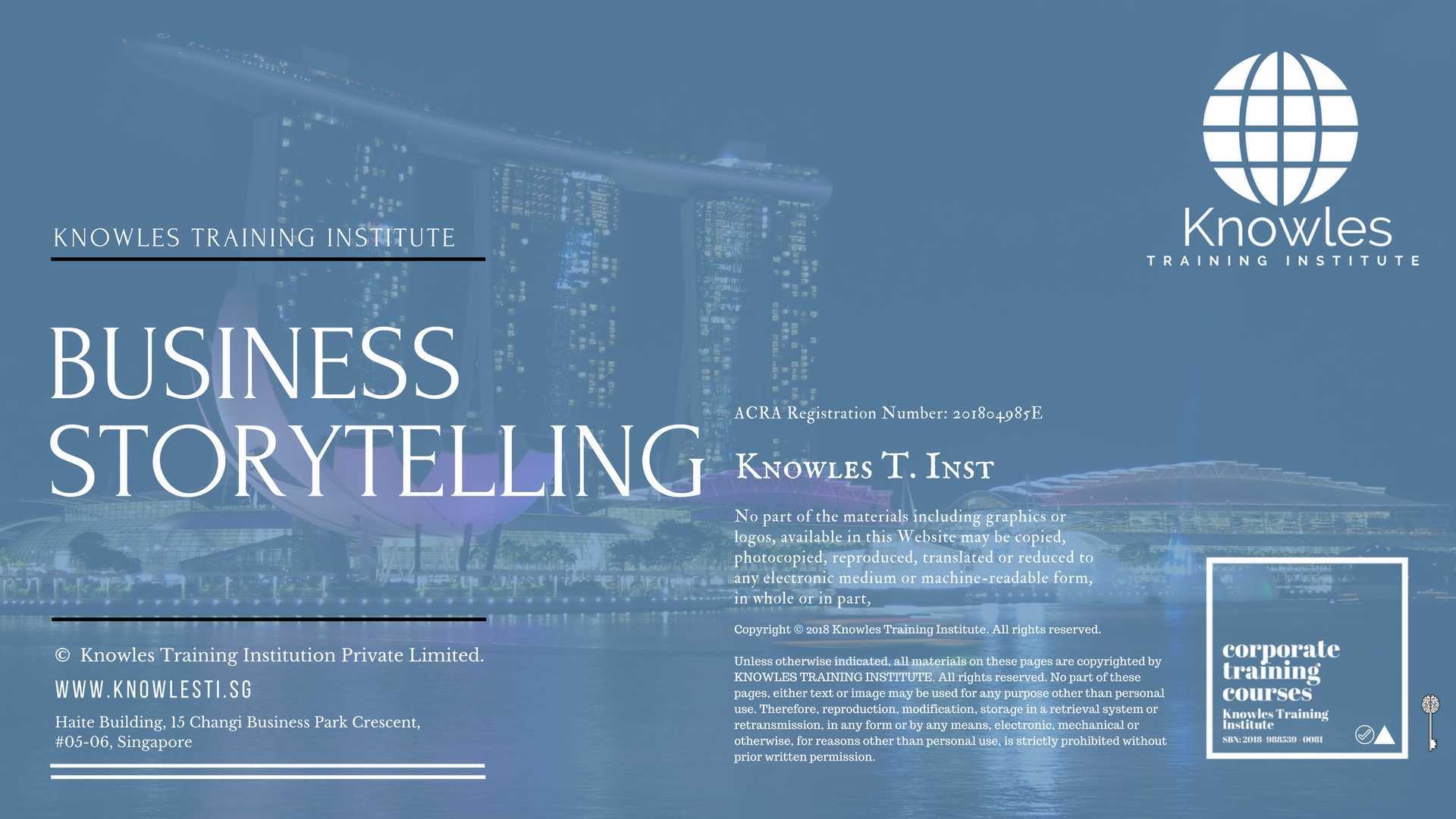 Business Storytelling Training Course in Taiwan