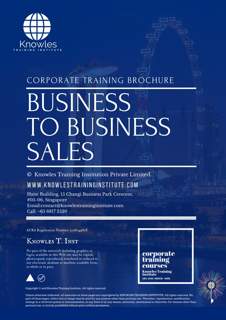 Business To Business Sales Course in Taiwan Brochure