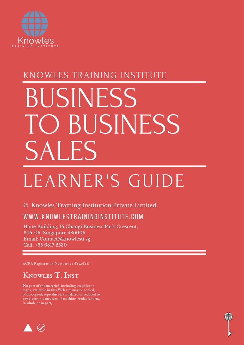 Business To Business Sales Course in Taiwan Learner’s Guide