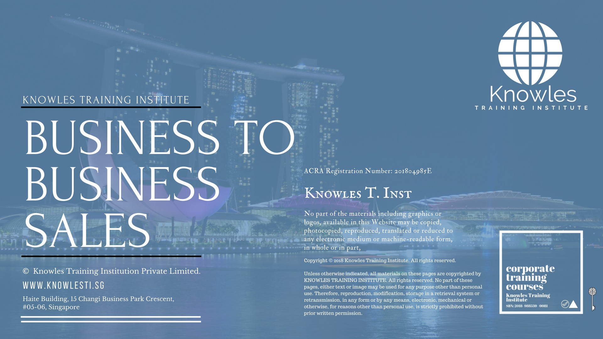 Business To Business Sales Training Course in Taiwan