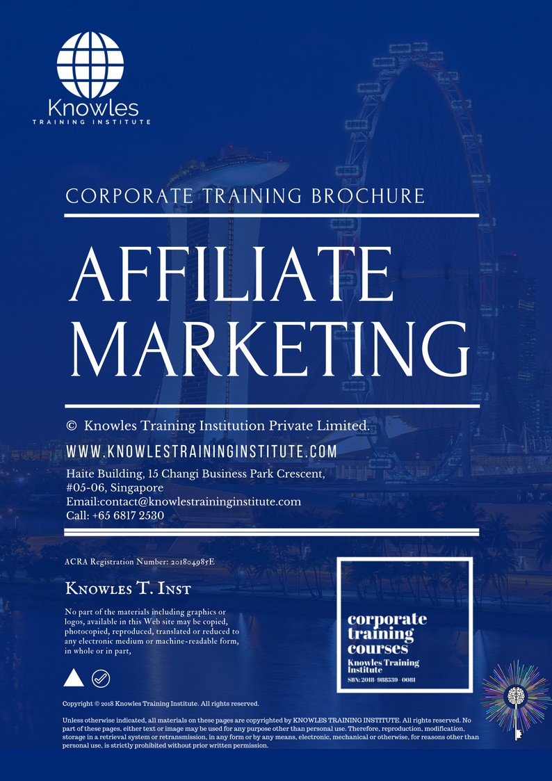 Course Brochure For Affiliate Marketing in Taiwan