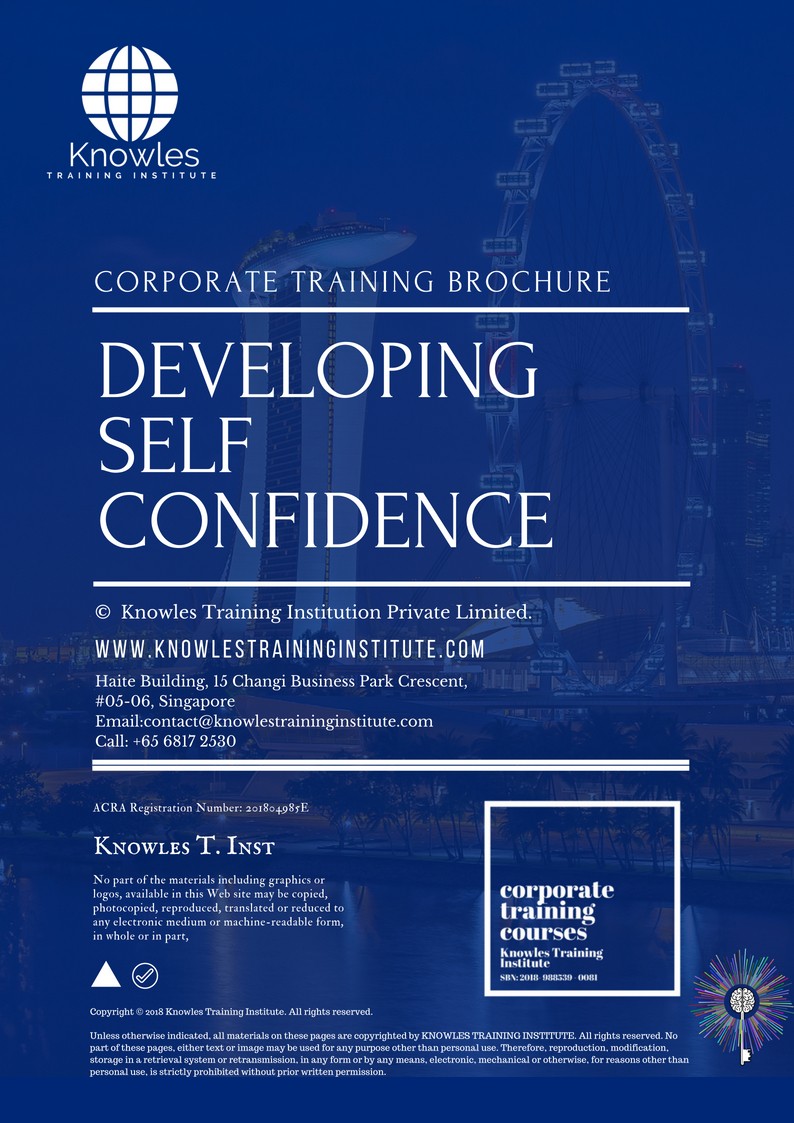 Course Brochure For Developing Self Confidence Course in Taiwan