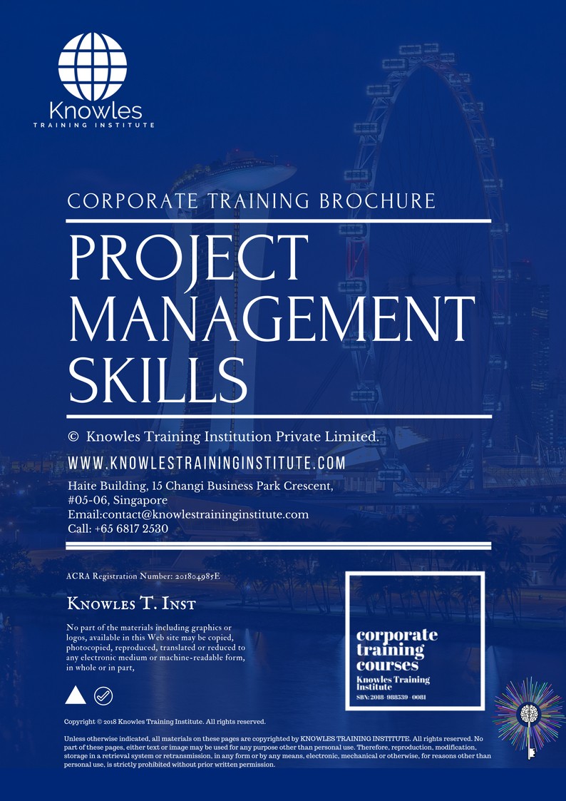 Course Brochure For Project Management Skills course in Taiwan