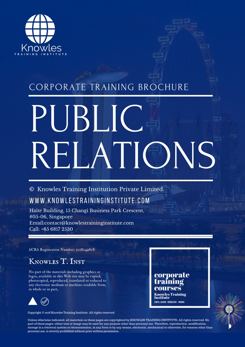Course Brochure For Public Relations in Taiwan