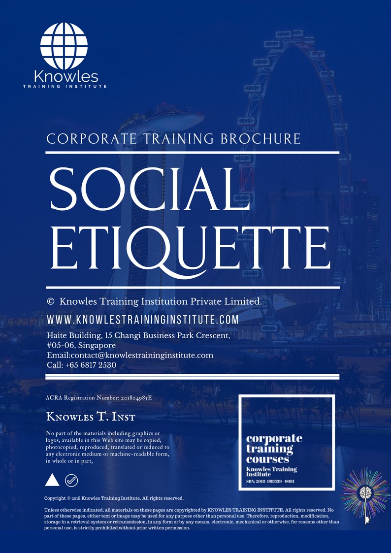 Course Brochure For Social Etiquette Course in Taiwan