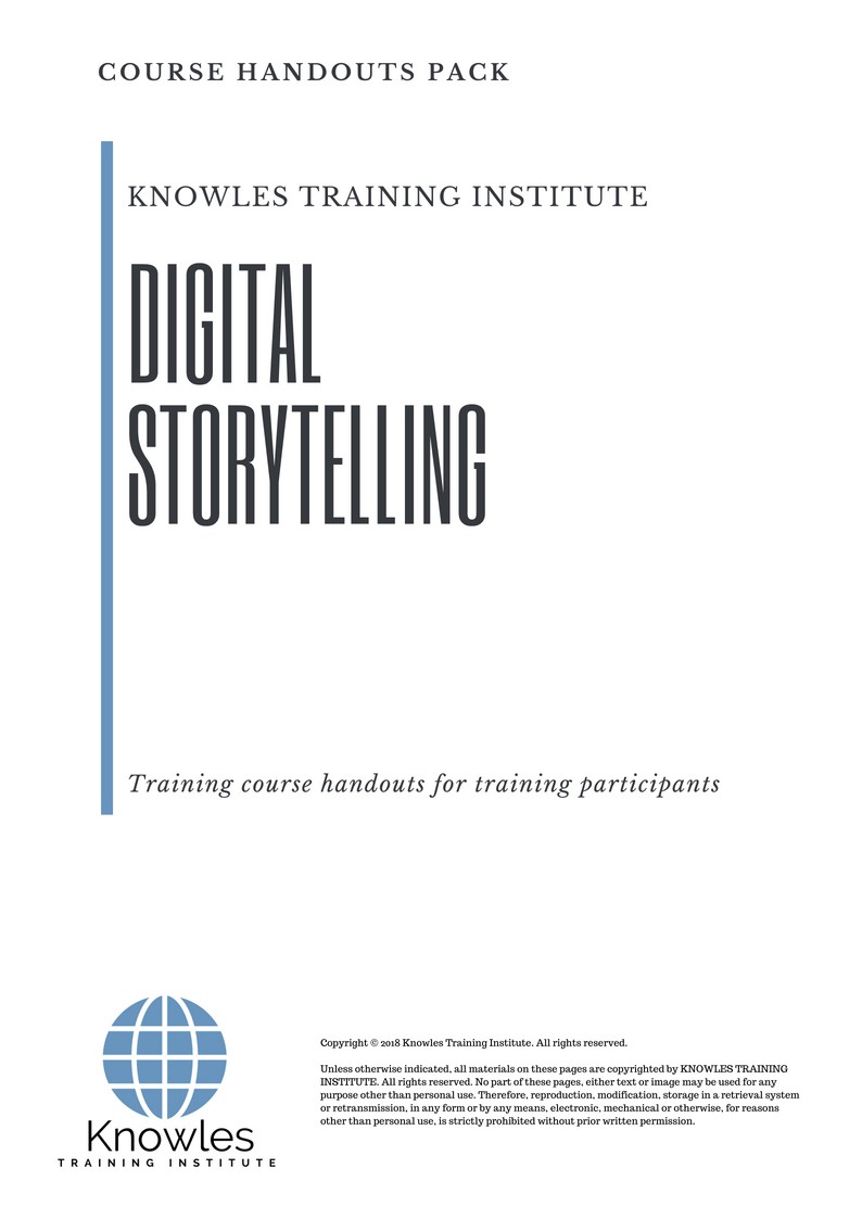 Course Handouts For Digital Storytelling in Taiwan