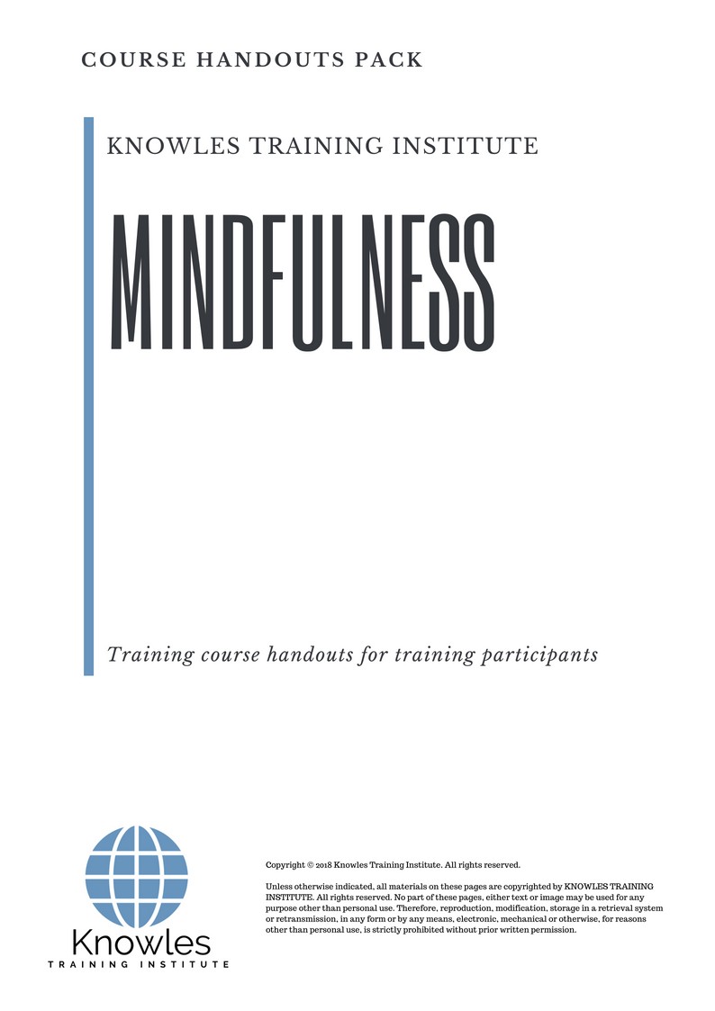 Course Handouts For Mindfulness Training Course in Taiwan