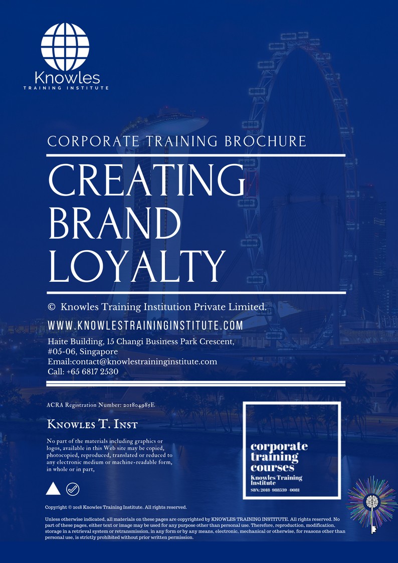 Creating Brand Loyalty Course in Taiwan Brochure