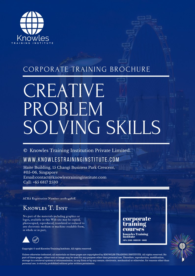 Creative Problem Solving Skills Training Course in Taiwan Brochure