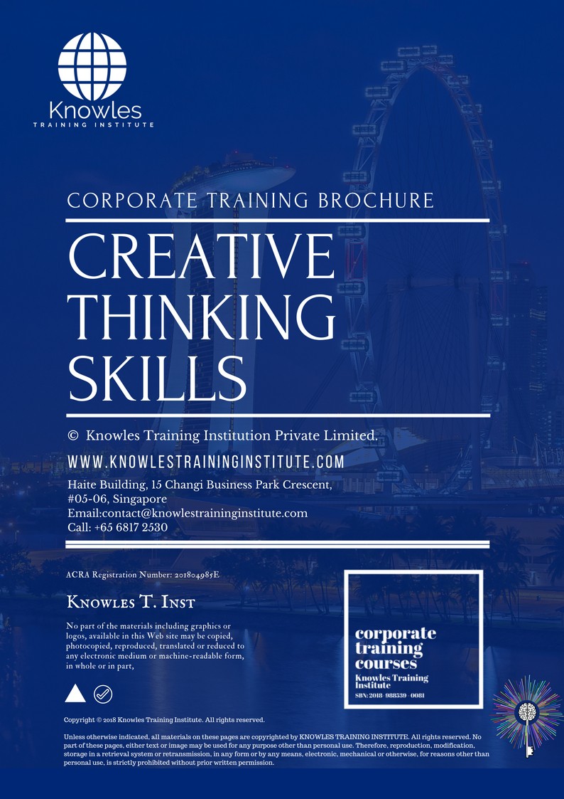 Creative Thinking Skills Course in Taiwan Brochure