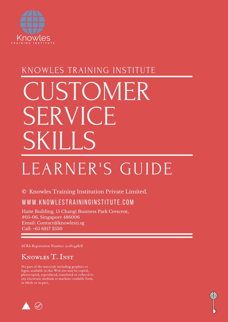 Customer Service Skills Course in Taiwan Learner’s Guide