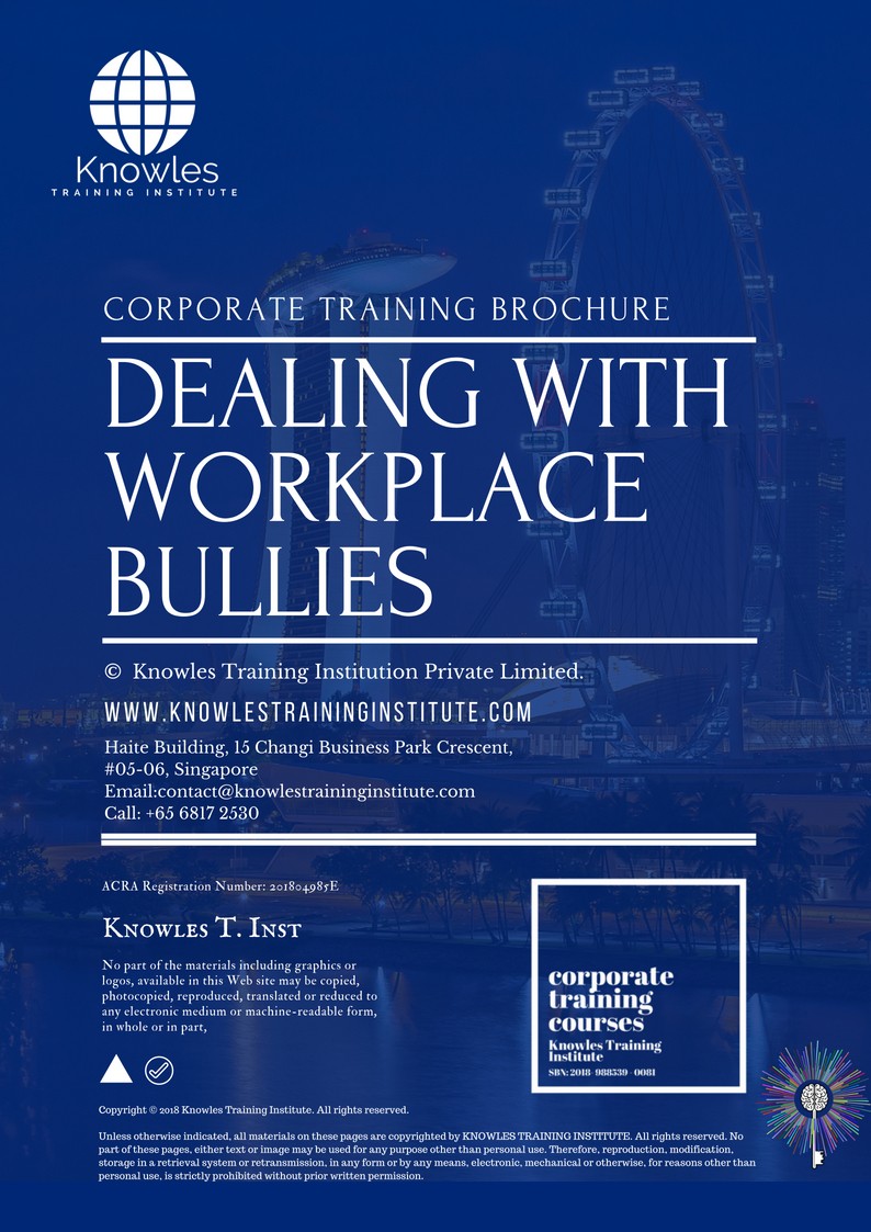 Dealing With Workplace Bullies Course in Taiwan Brochure
