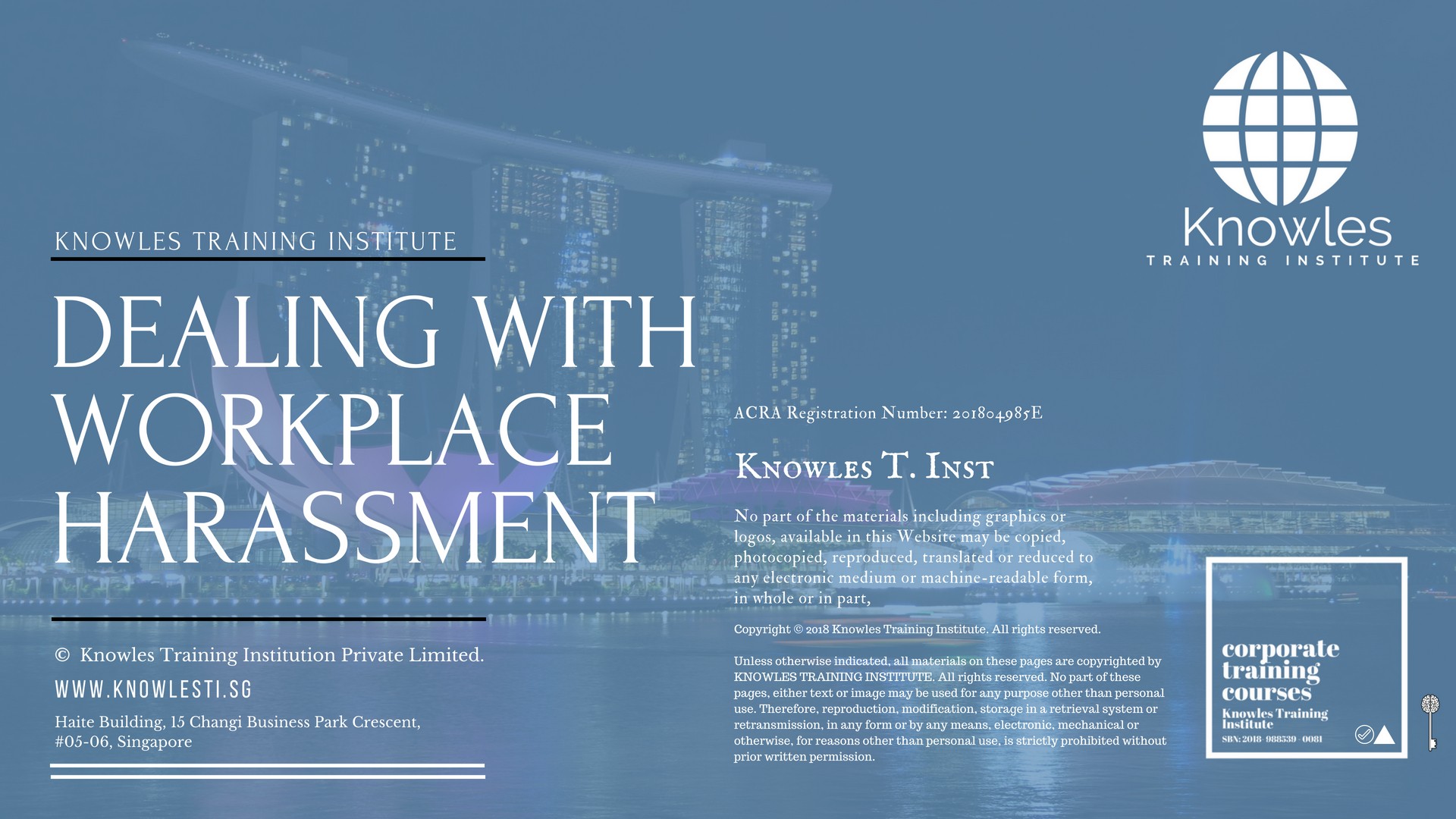Dealing With Workplace Harassment Course in Taiwan