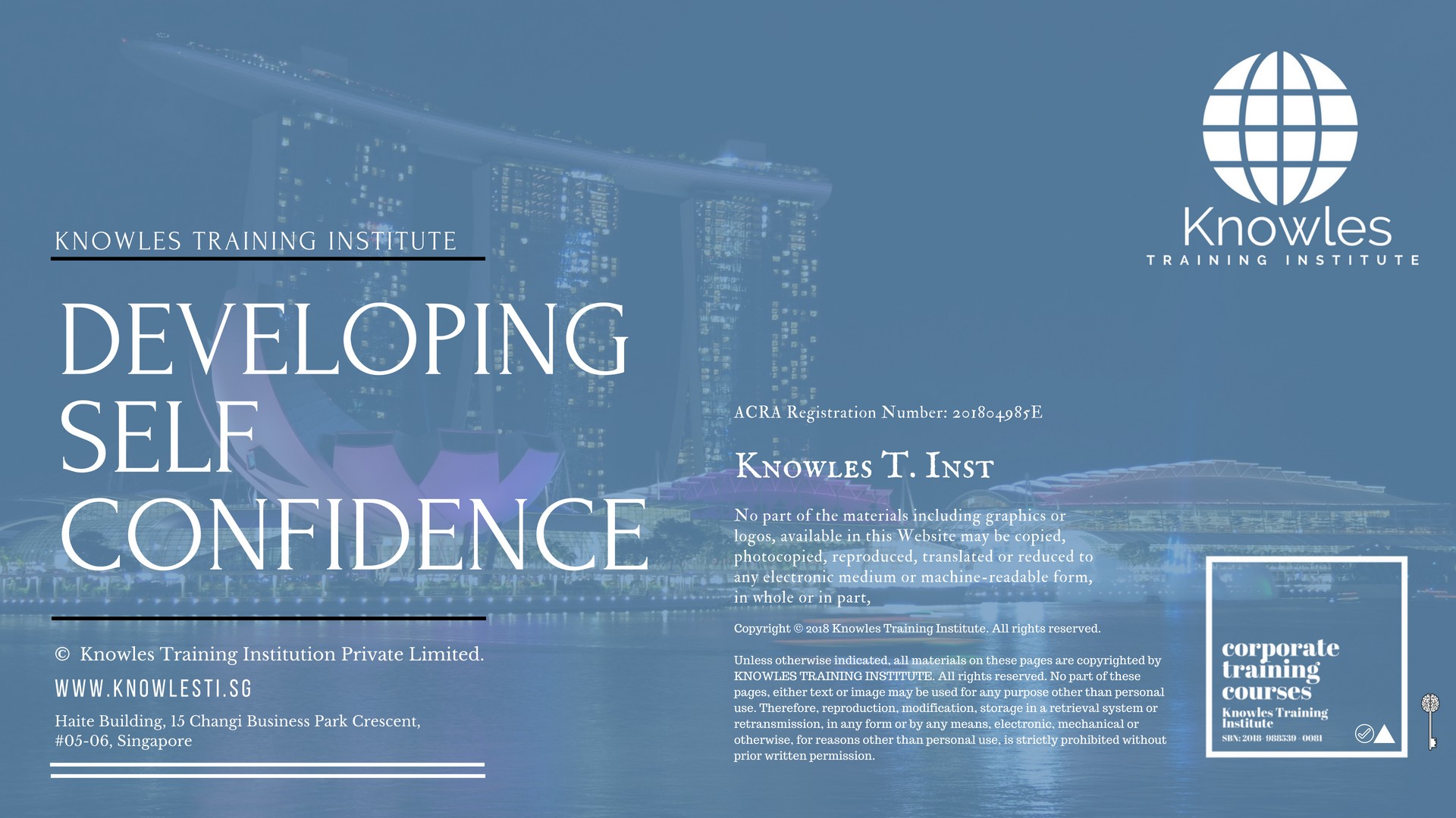 Developing Self Confidence Training Course in Taiwan