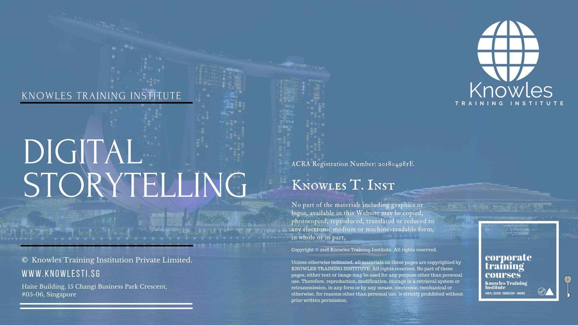 Digital Storytelling Training Course in Taiwan