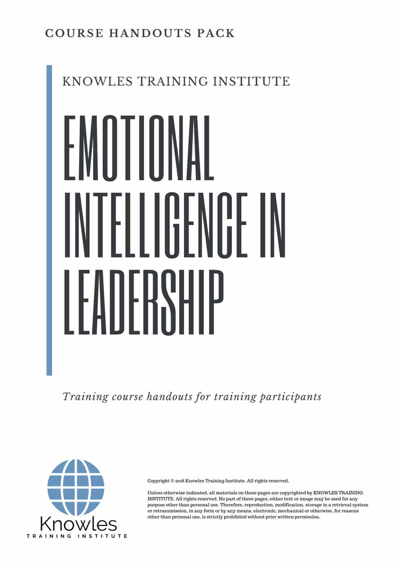 Emotional Intelligence In Leadership Course in Taiwan Handouts
