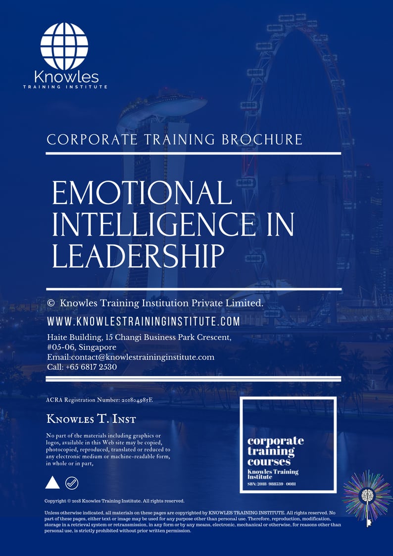 Emotional Intelligence In Leadership Training Course in Taiwan Brochure