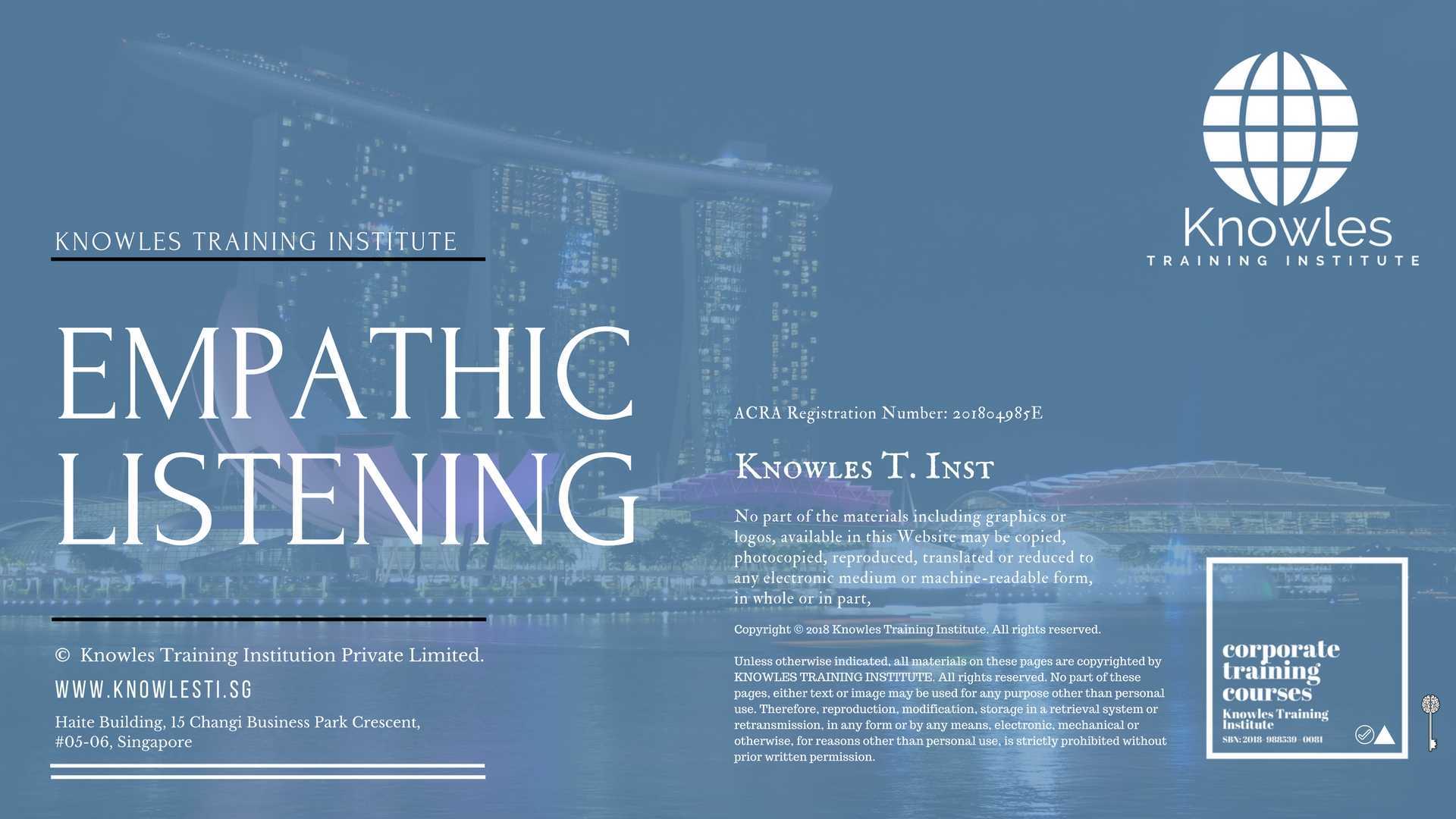 Empathic Listening Training Course in Taiwan