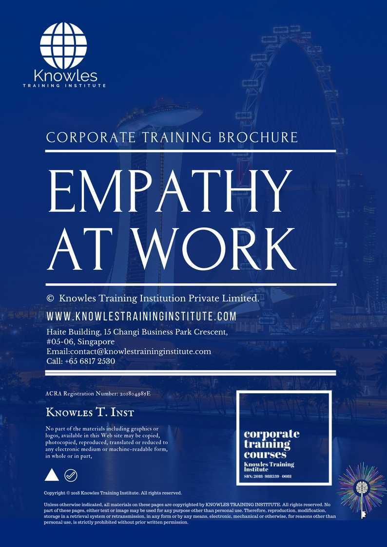 Empathy At Work Training Course in Taiwan Brochure