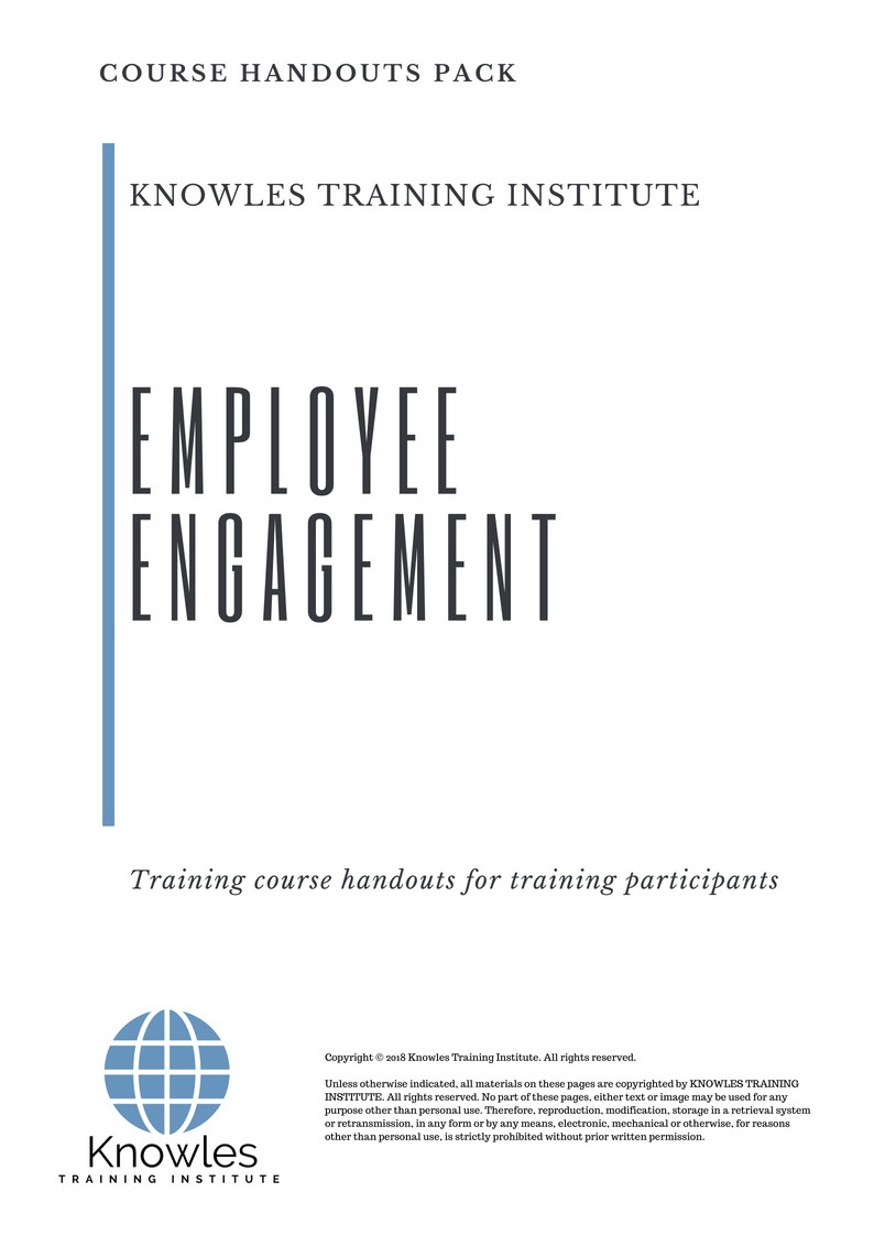 Employee Engagement Training Course in Taiwan Handouts