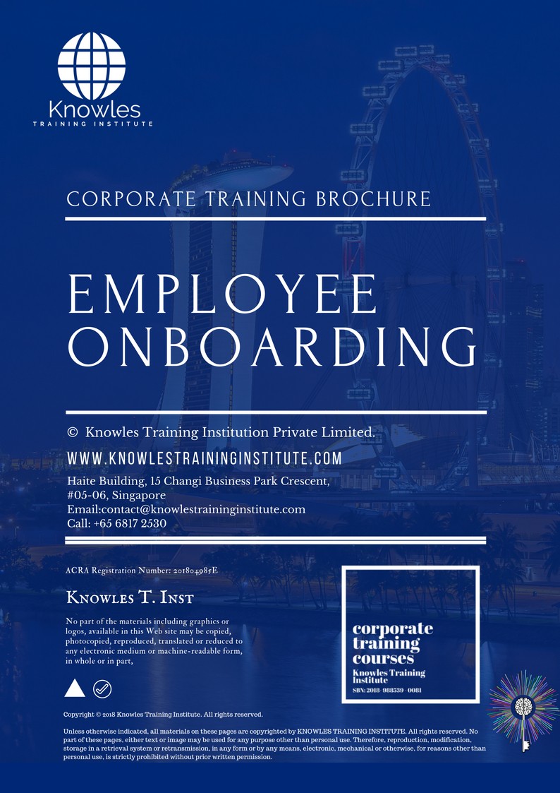 Employee Onboarding Training Course in Taiwan Brochure