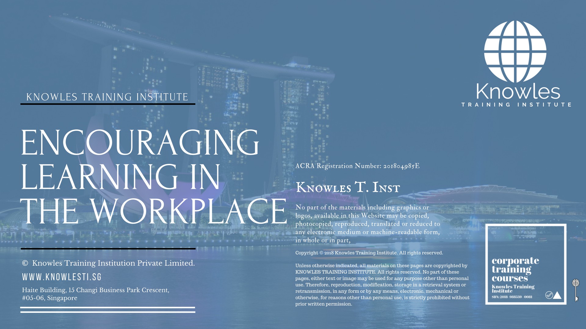 Encouraging Learning In The Workplace Course in Taiwan