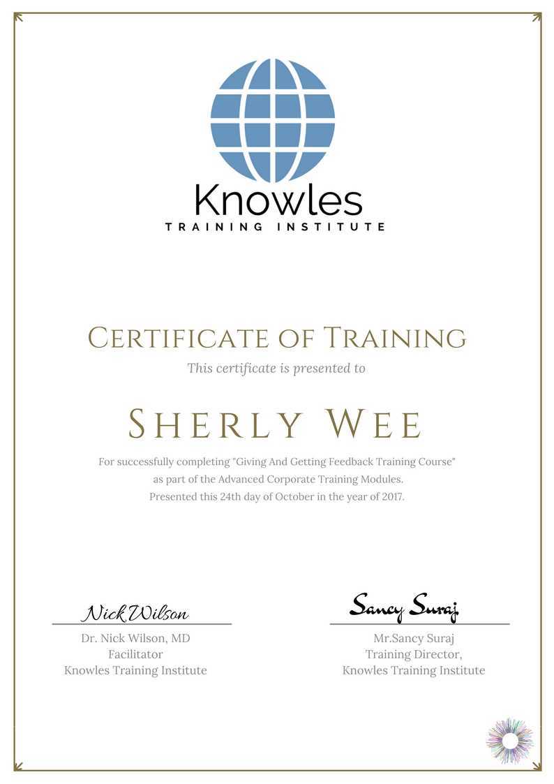 Giving And Getting Feedback Training Course in Taiwan Certification