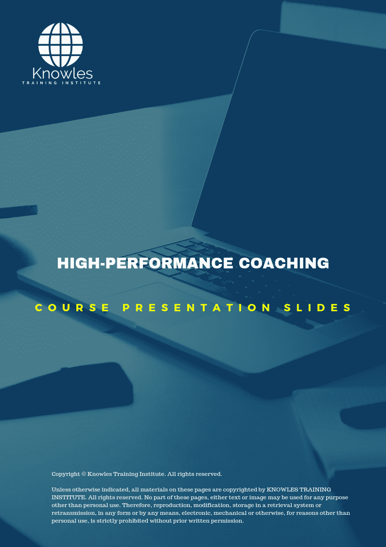 High-Performance Coaching in Taiwan PPT Slides Used During Course