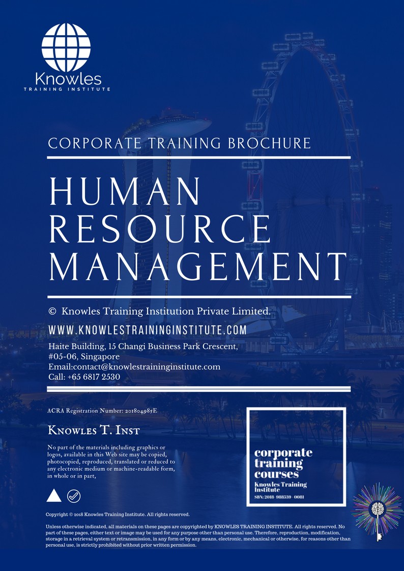 Human Resource Management Training Course in Taiwan Brochure