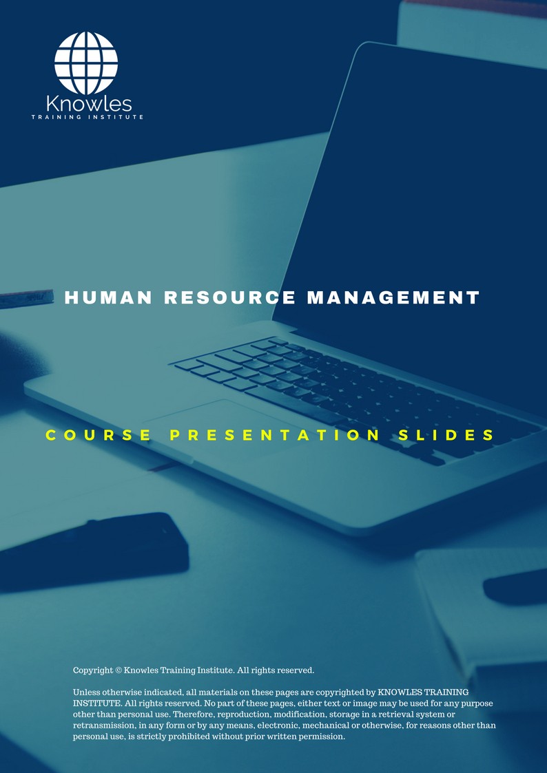 Human Resource Management Training Course in Taiwan Presentation Slide