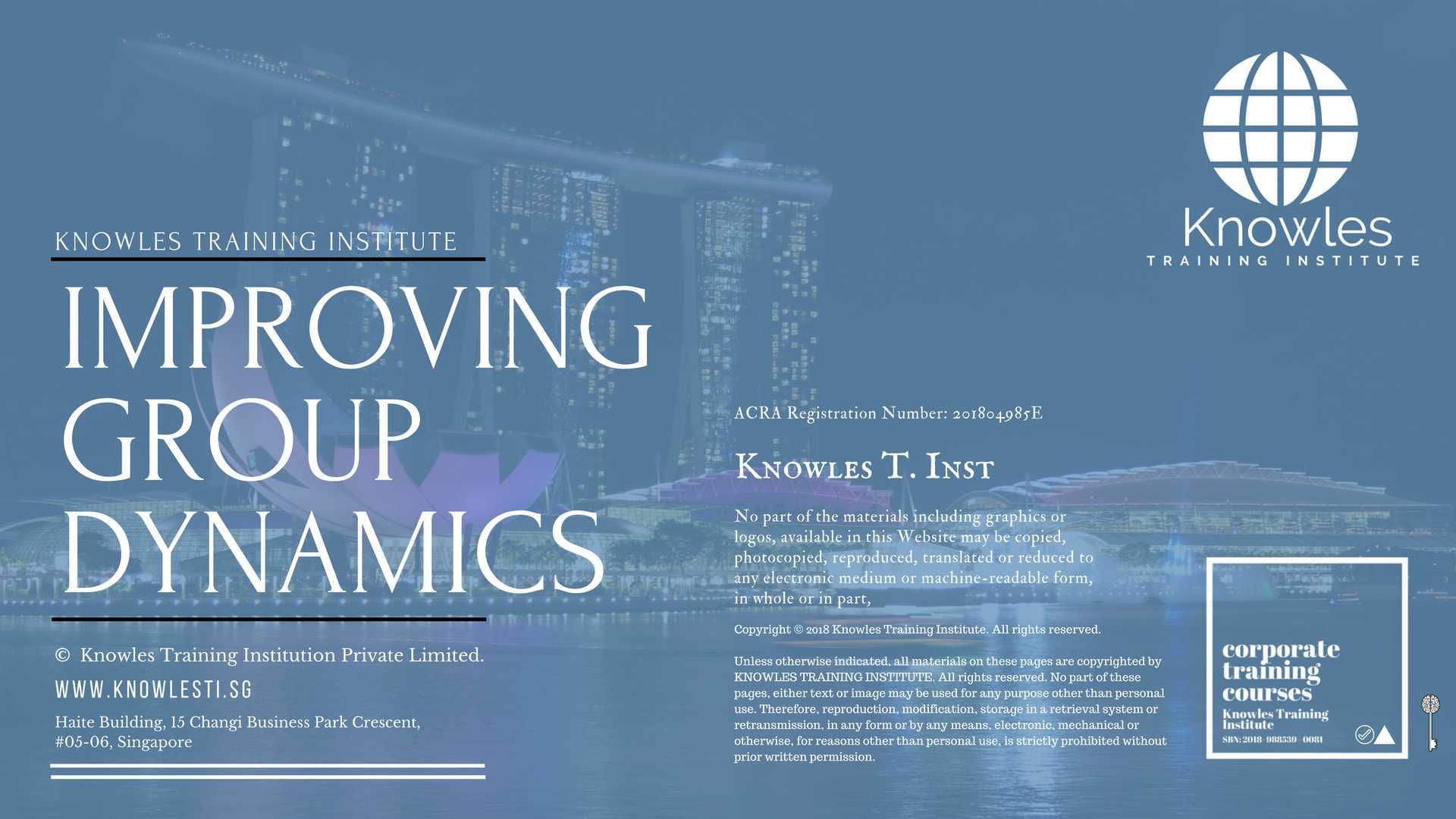 Improving Group Dynamics Training Course in Taiwan