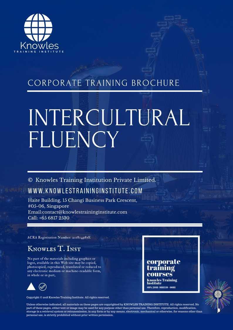 Intercultural Fluency Training Course in Taiwan Brochure