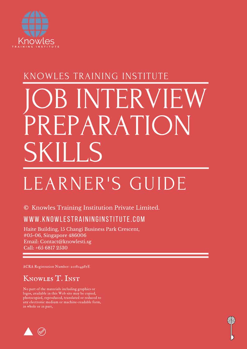 Job Interview Preparation Skills Training Course in Taiwan Learner’s Guide