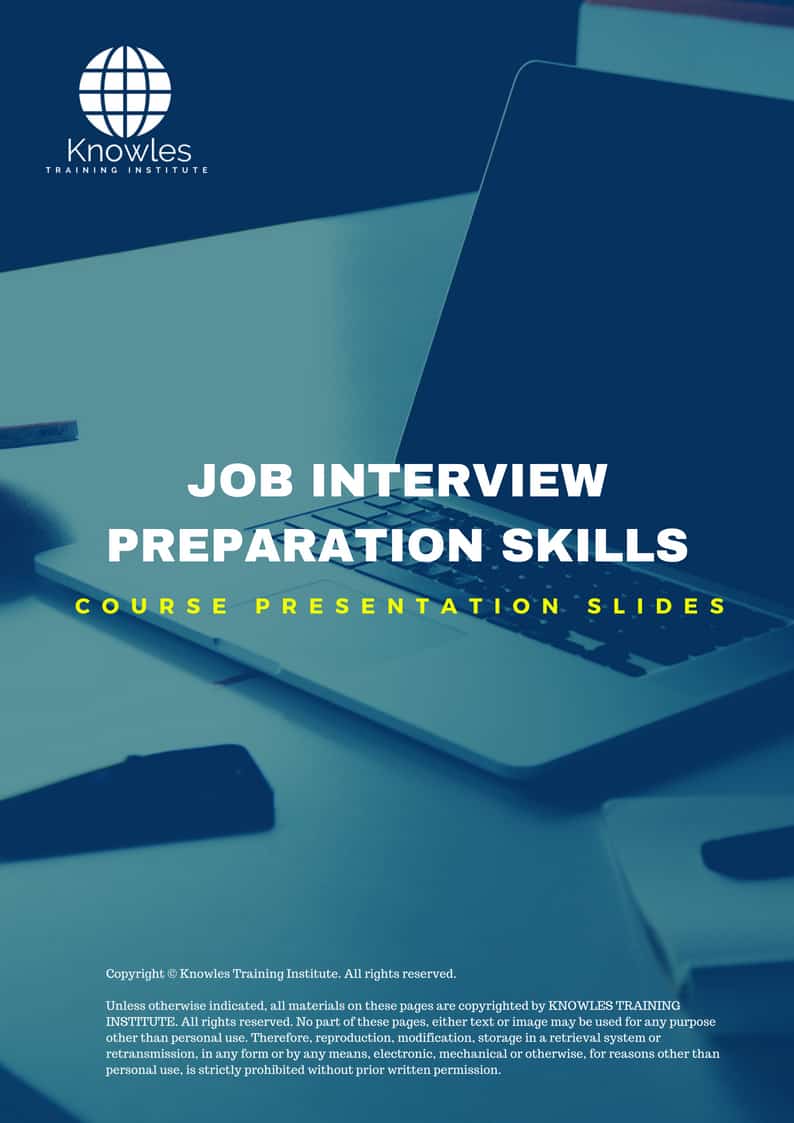 Job Interview Preparation Skills Training Course in Taiwan Presentation Slides