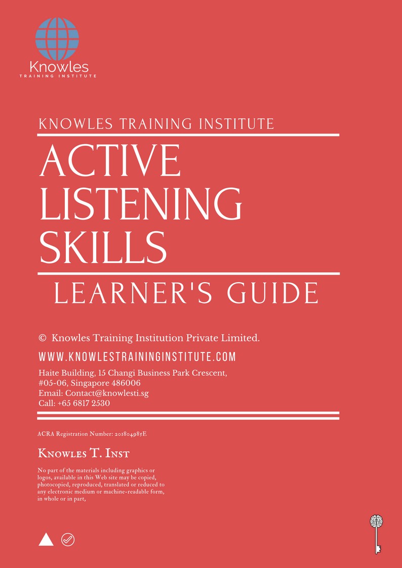 Learner’s Guide For Active Listening Skills Course in Taiwan