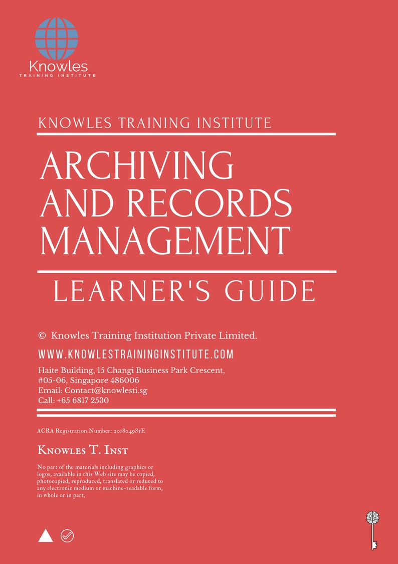 Learner’s Guide For Archiving And Records Management in Taiwan