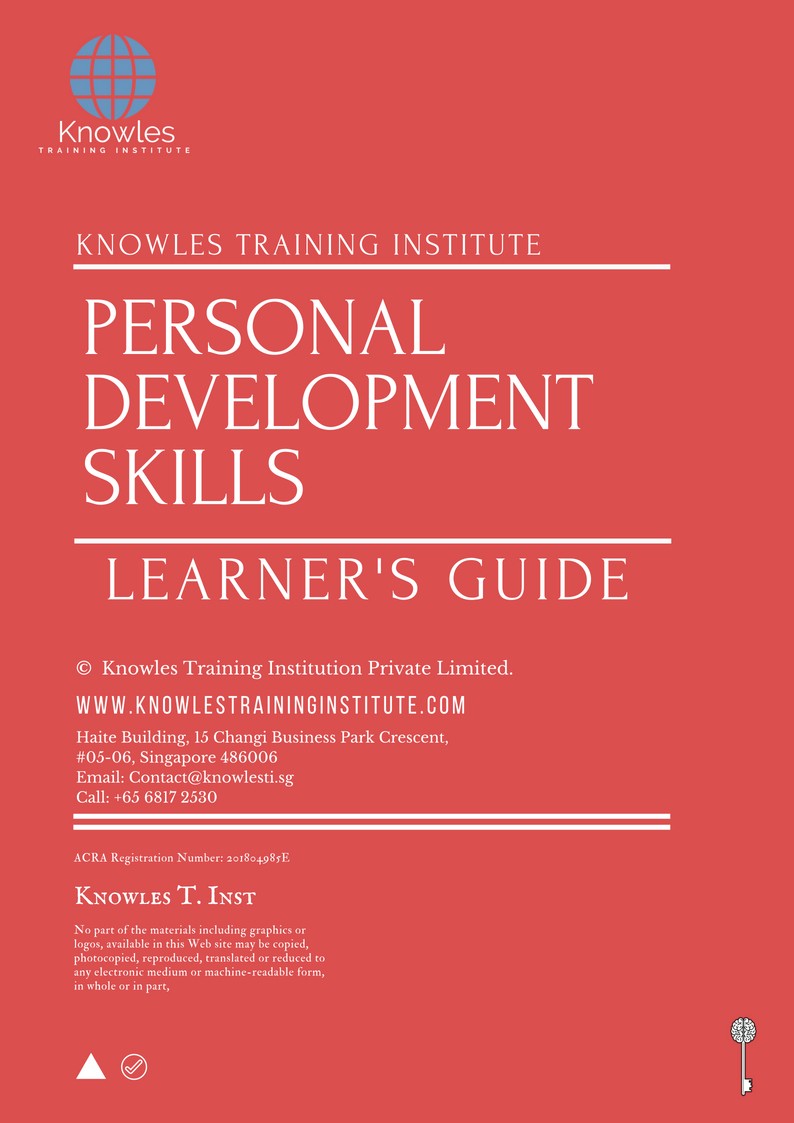 Learner’s Guide For Personal Development Skills Training Course in Taiwan