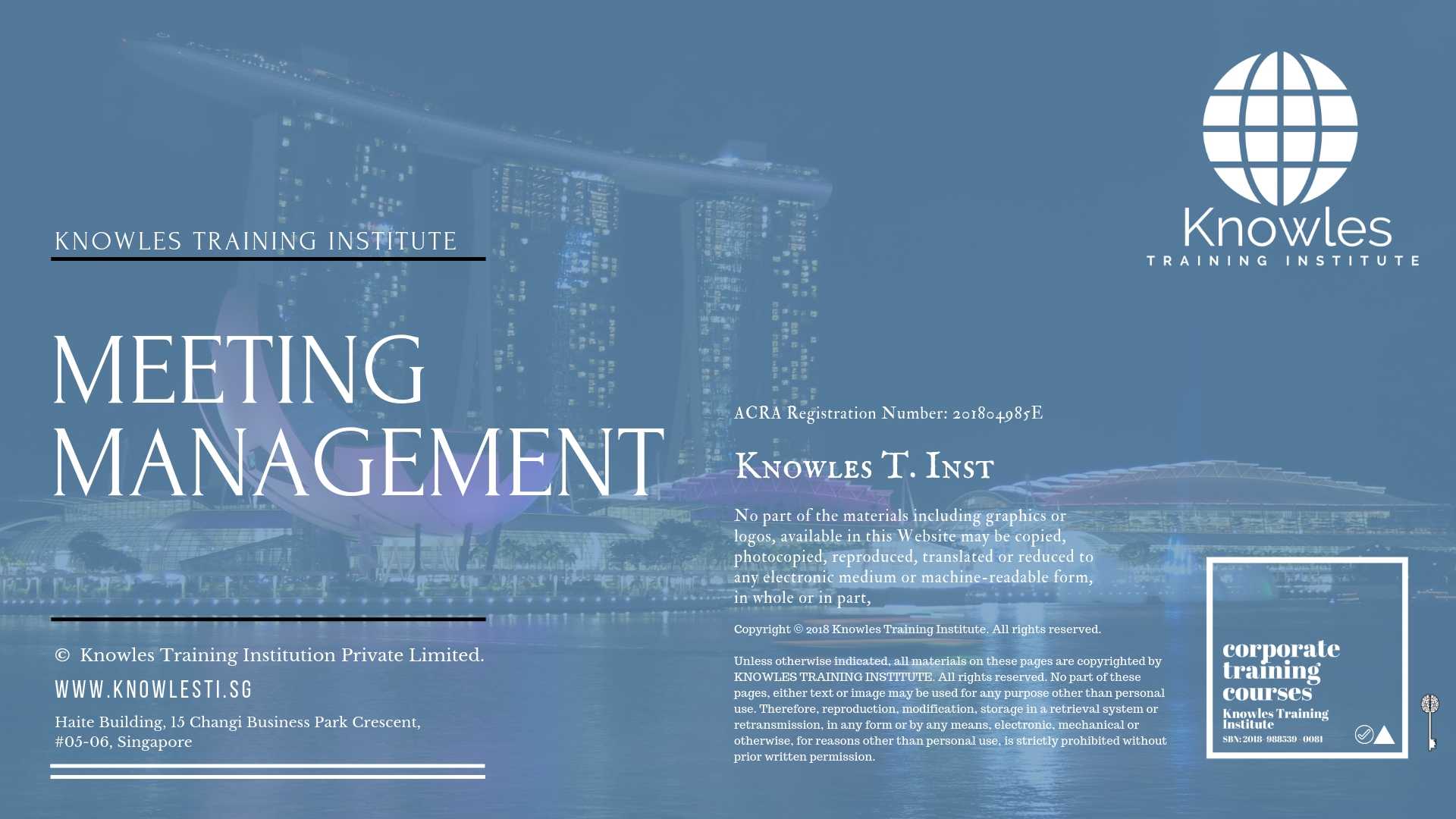 Meeting Management Header Training Course in Taiwan