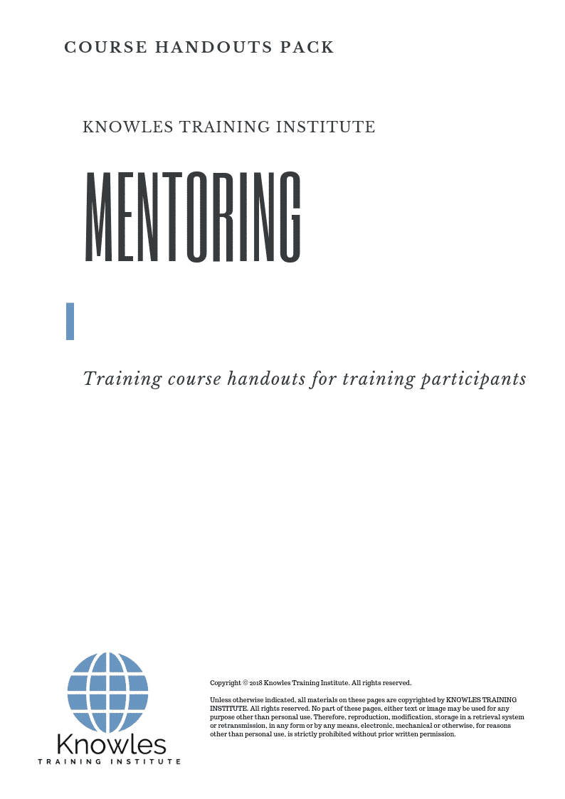 Mentoring Course in Taiwan Handouts