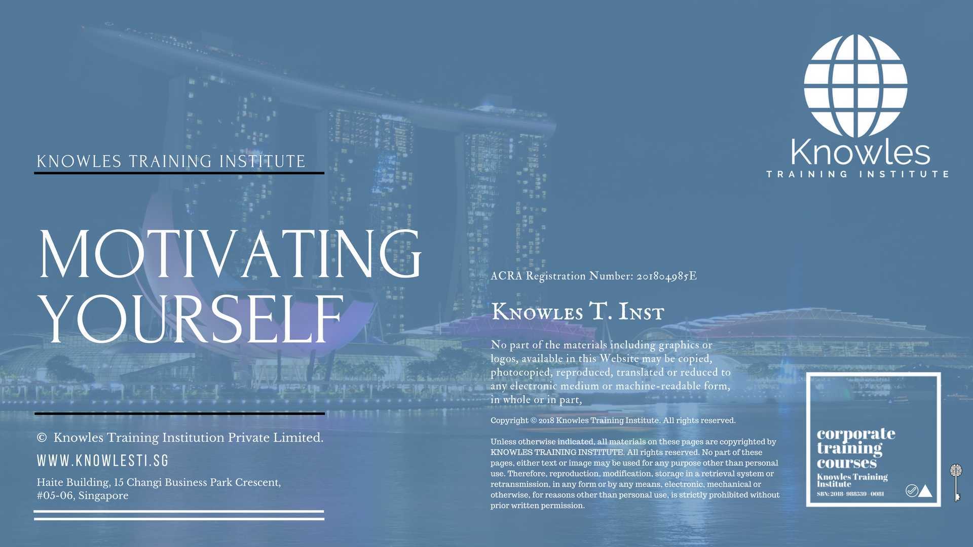 Motivating Yourself Training Course in Timor-Leste