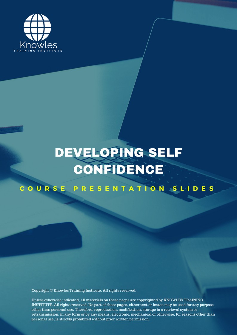 PPT Slides Used During Course For Developing Self Confidence Course in Taiwan