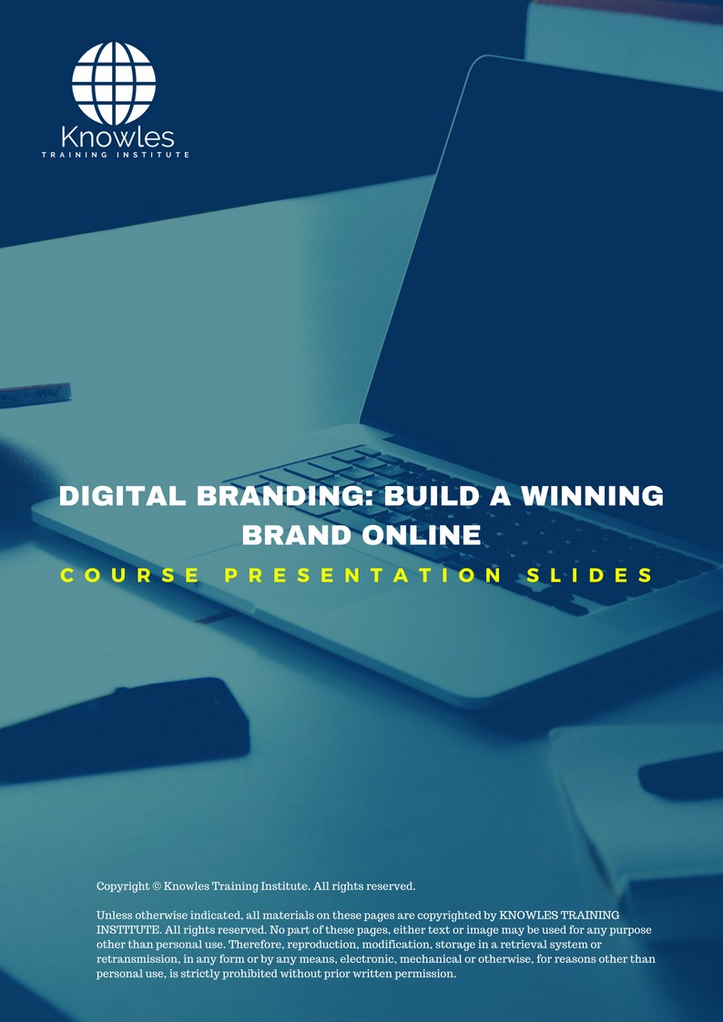 PPT Slides Used During Course For Digital Branding_ Build A Winning Brand Online Course in Taiwan