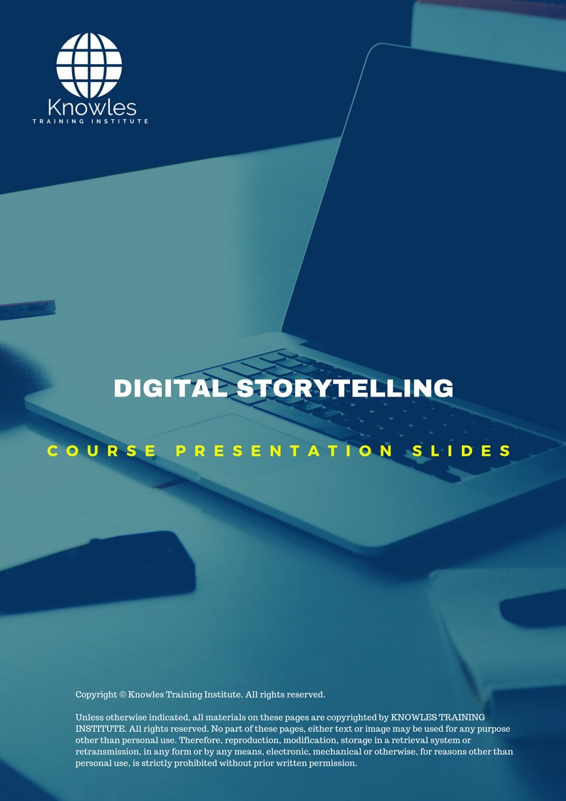 PPT Slides Used During Course For Digital Storytelling in Taiwan