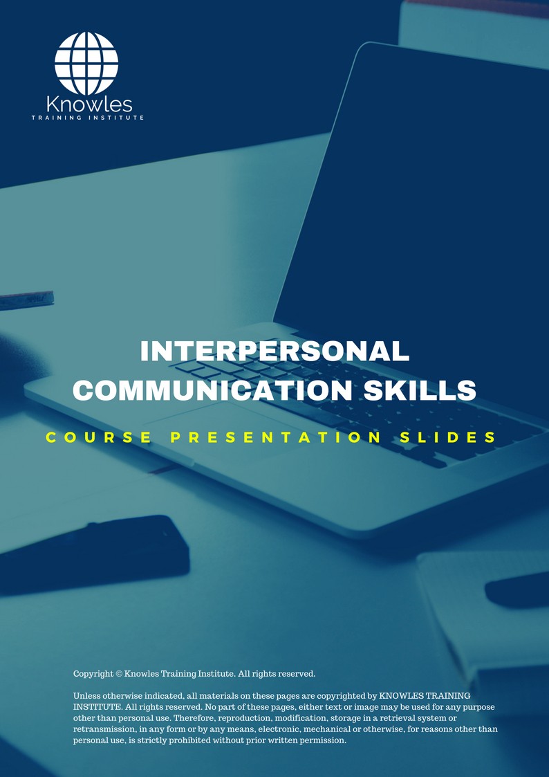 PPT Slides Used During Course For Interpersonal Communication Skills Course in Taiwan