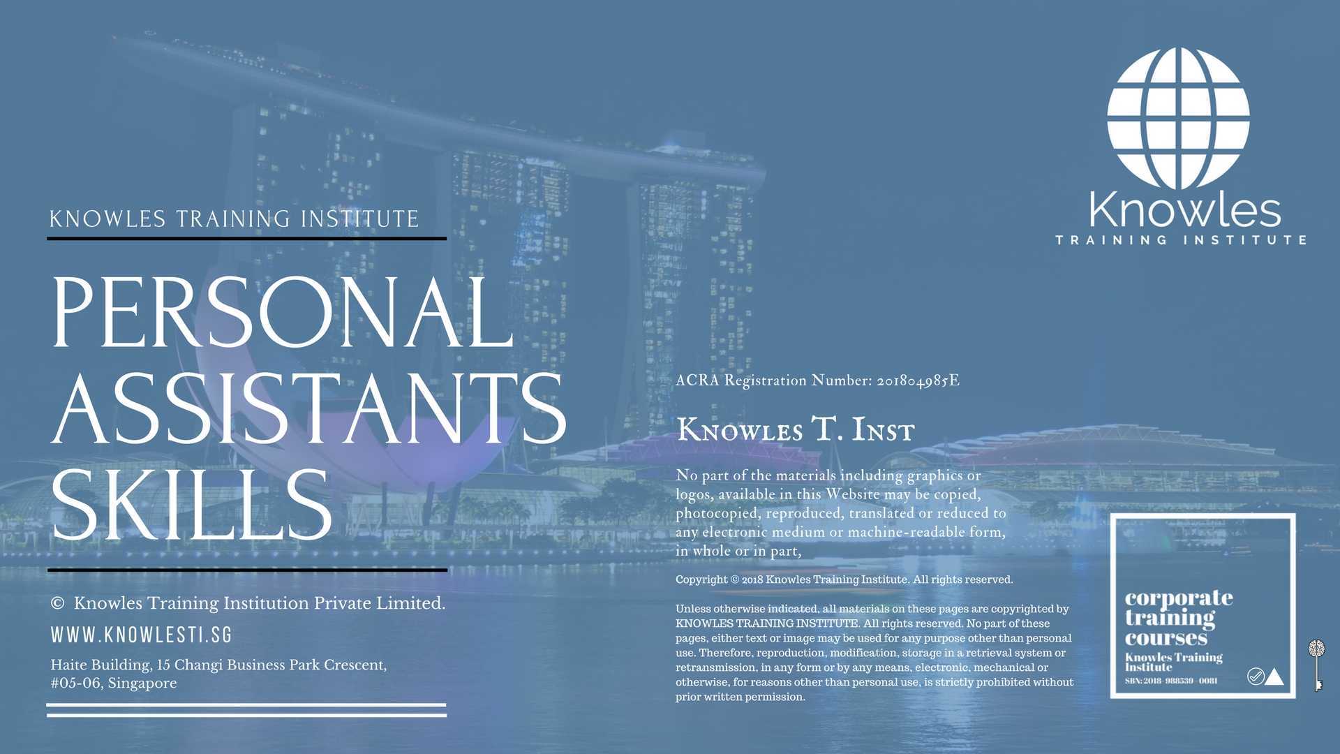 Personal Assistants Skills Training Course in Taiwan