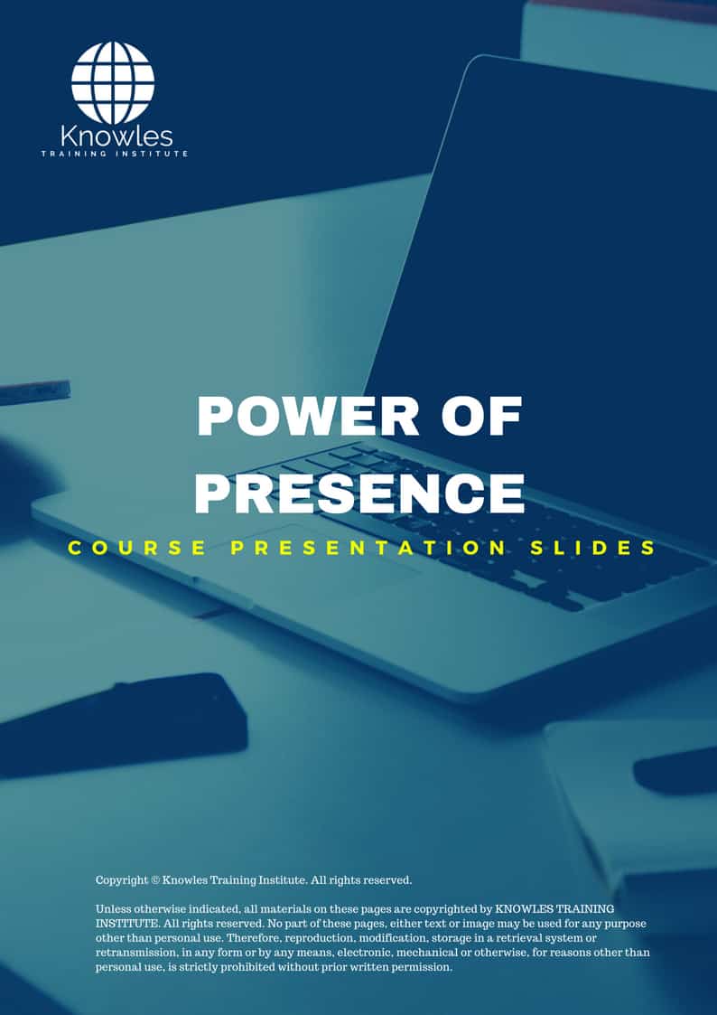 Power Of Presence Training Course in Taiwan Presentation Slides